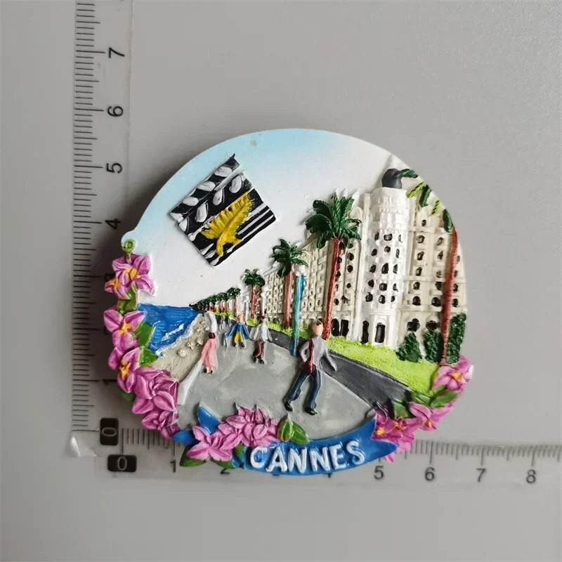 Франция Туристически сувенир Магнити за хладилник Cannes Nice Blue Coast Kurt Azur Menton Смола Магнитен стикер за хладилник Колекция