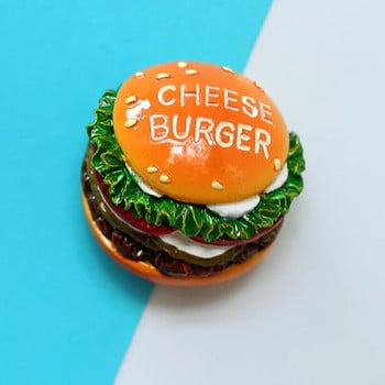 Креативна симулация на храна 3D магнити за хладилник Сладка фунийка пържено пилешко бутче хамбургер магнитна декорация магнит паста за хладилник