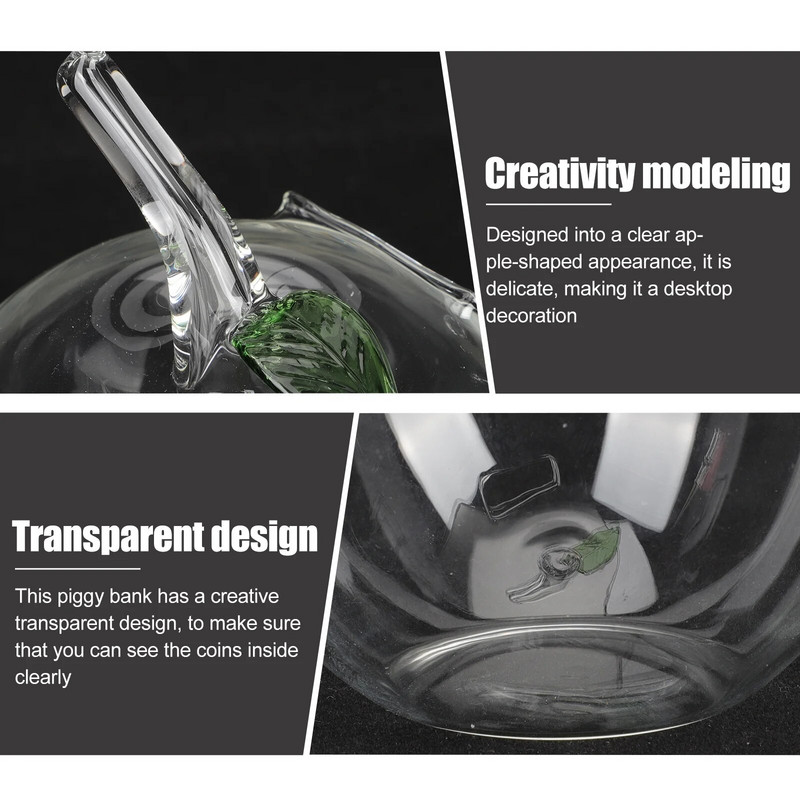 Стойка за маса Касичка Прозрачна монета Момичета Сувенир Пари Стъкло Деца Дете