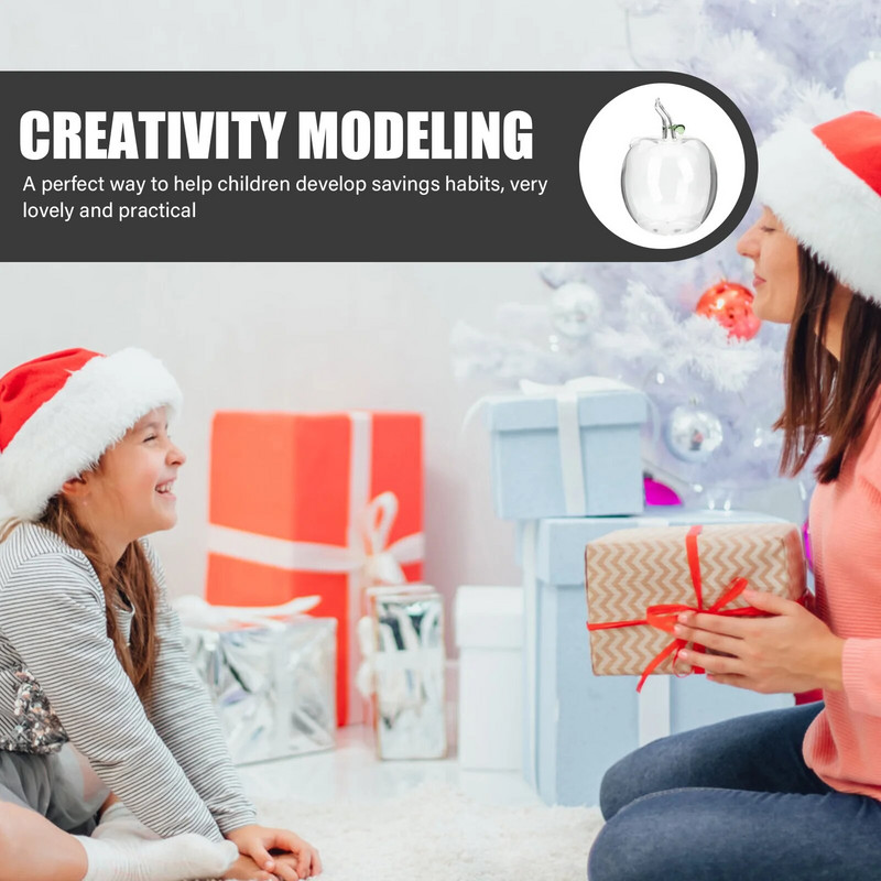 Стойка за маса Касичка Прозрачна монета Момичета Сувенир Пари Стъкло Деца Дете