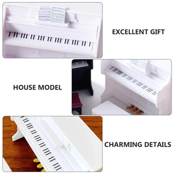 Μίνι πληκτρολόγιο Διακόσμηση κουκλόσπιτου πιάνου Μινιατούρα αξεσουάρ Μουσικό Όργανο Home Baby
