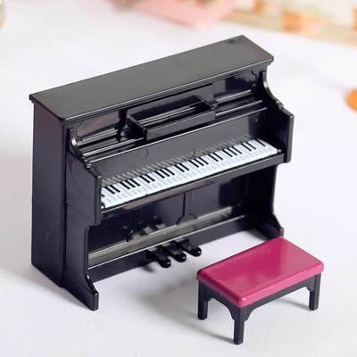 Mini Keyboard Piano Dollhouse Decor Miniature Accessory Musical Instrument Home Baby