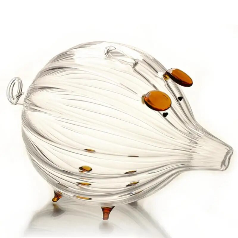 Мишка Касичка Кутии за пари Кутия за пестене на монети Сладко прозрачно анимационно животно Сувенир Раждане Подаръци за Нова година