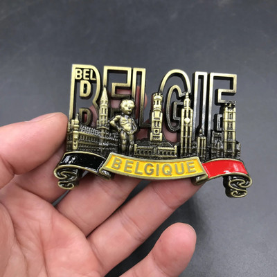 Dubai Egyesült Arab Emírségek dekoratív mágnesek Belgium Belgique Vienna Austria 3D mágneses hűtőszekrény Kreatív fém festői hűtőmágnes dekoráció emléktárgy