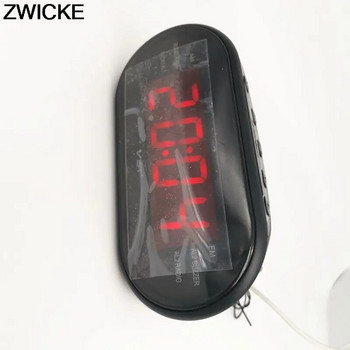 Ηλεκτρονικό Ξυπνητήρι σπιτιού 220V European Plug Ραδιοφωνικό Ξυπνητήρι διπλής συχνότητας Ψηφιακό ρολόι LED Φωτεινό ρολόι