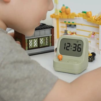 Δημιουργικό ρετρό μίνι χειροκίνητο μηχάνημα παιχνιδιών Ξυπνητήρι Παιδικό χαριτωμένο ψηφιακό ρολόι πολλαπλών λειτουργιών αντίστροφη μέτρηση Αναβολή επιτραπέζιο ρολόι