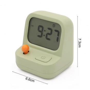 Creative Retro Mini Handheld Game Machine Будилник Детски сладък дигитален часовник Мултифункционален обратен ход Snooze Настолен настолен часовник