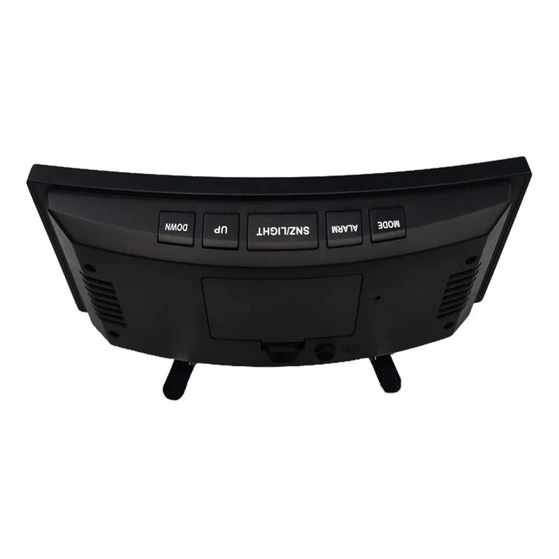 Led будилник Цифрови детски електронни будилници Извит екран Огледало Температурен часовник с функция Snooze Настолен часовник