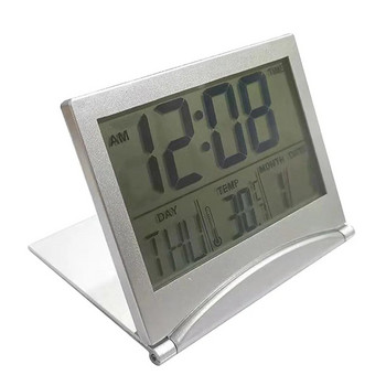Ψηφιακό LCD Αναδιπλούμενο Ημερομηνία Επιτραπέζιου υπολογιστή Θερμοκρασία Ξυπνητήρι Ταξιδίου Ηλεκτρονικά Τραπέζι Ευανάγνωστα Αριθμοί Διακόσμηση Reloj De Pared