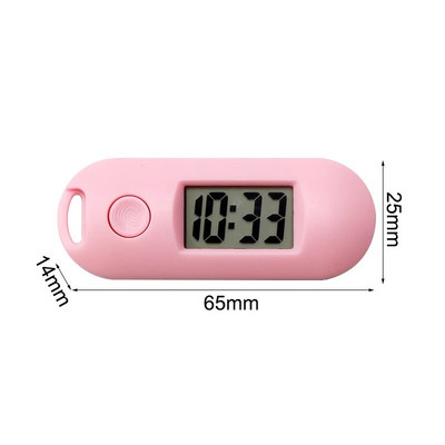 Mini otthoni digitális órák Csendes elektronikus kulcstartó karóra Hordozható diákvizsga asztali LED-es óra Idő nap Kijelző