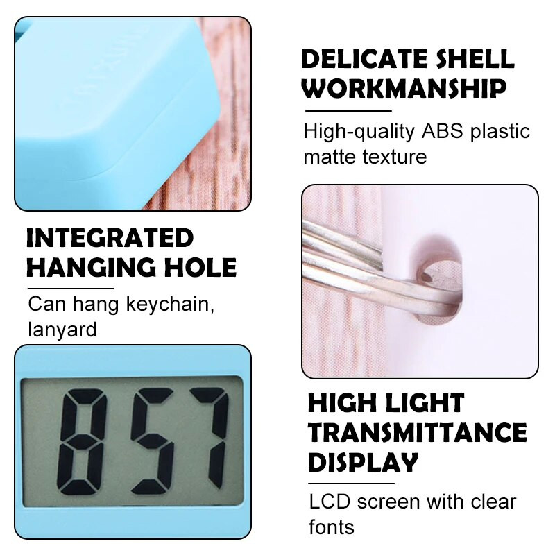 Mini namų skaitmeniniai laikrodžiai tylūs elektroniniai raktų pakabukai, nešiojamas studento egzamino stalinis LED laikrodis laiko dienos ekranas
