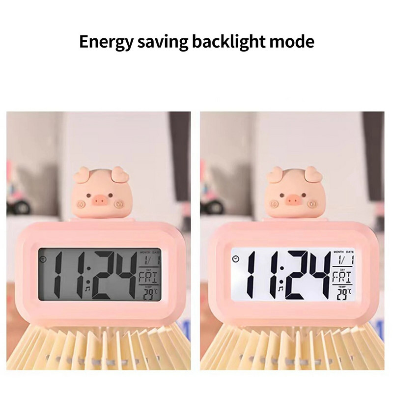 Сладък будилник Аларма за дата и ден Ниска консумация на енергия Лесна работа Цифров часовник