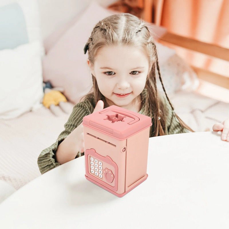 Електрическа касичка за малки деца Настолен контейнер за монети Момчета Банки за деца Анимационни пластмасови играчки за парти