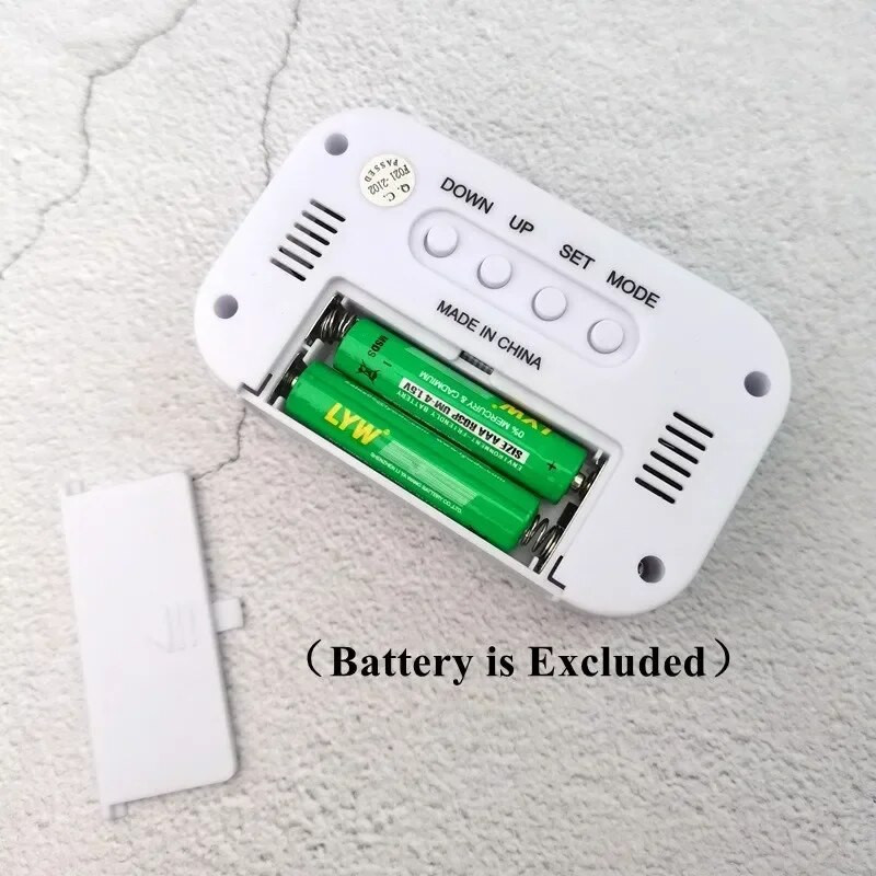 Led цифрови будилници Сензор за светлина Светещ цифров часовник Подсветка Snooze Mute Календар Настолен плот Винаги включен Настолен часовник Маса