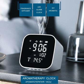 DIY Αρωματικό Ψηφιακό Ξυπνητήρι LED + Διαχύτης αρωμάτων αιθέριων ελαίων Αρωματοθεραπείας, Θερμόμετρο θερμοκρασίας, Φως ελέγχου ήχου