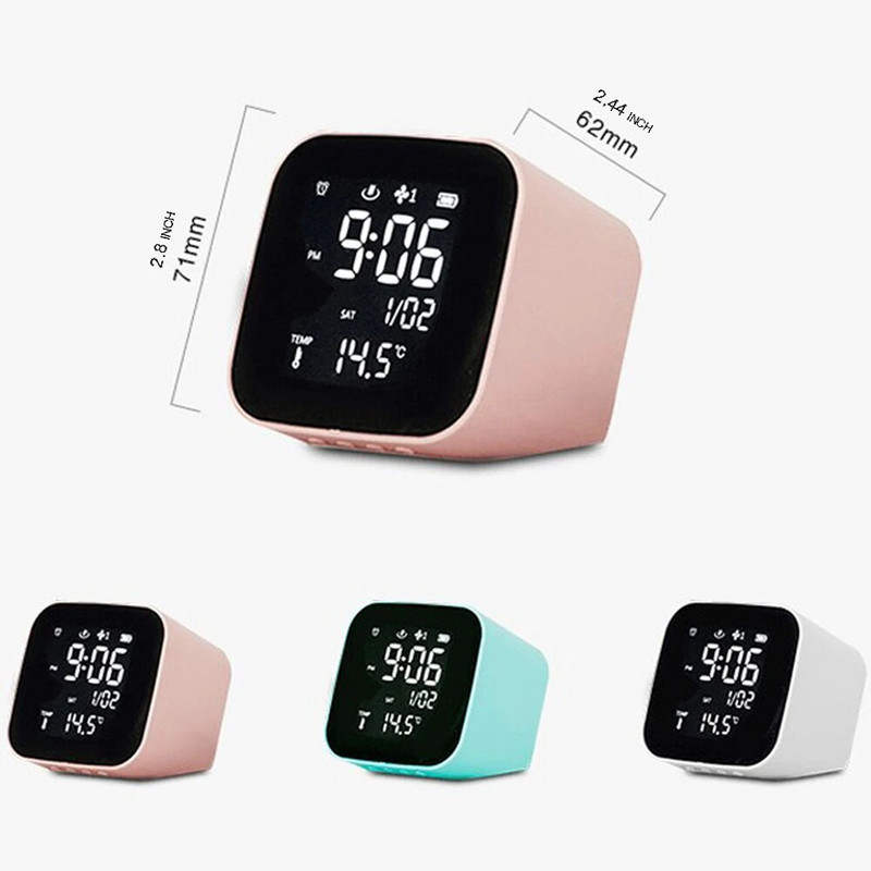 Направи си сам ароматен дигитален LED будилник + Ароматичен дифузор с етерично масло за ароматерапия, температурен термометър, светлина за управление на звука