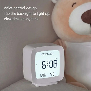 Цифров будилник Дисплей за време и дата Електронен монитор за температура и влажност за декорация на домашен офис в спалнята