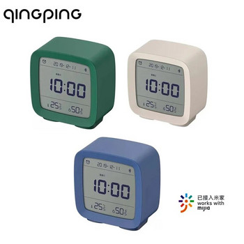 Qingping Έξυπνος αισθητήρας υγρασίας θερμοκρασίας Bluetooth Ρολόι ξυπνητήρι LCD Ρυθμιζόμενος φωτισμός νυκτός Λειτουργεί με την εφαρμογή Mijia