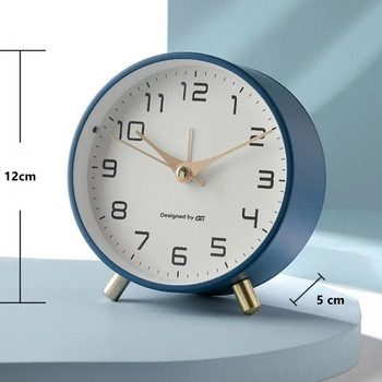 Nordic Luxury Ξυπνητήρι Mute Παιδικό Γραφείο Παιδικό Ρολόι Επιτραπέζιο Ρολόι Υπνοδωμάτιο Δωμάτιο μελέτης Απλό μεταλλικό ρολόι παγωμένου