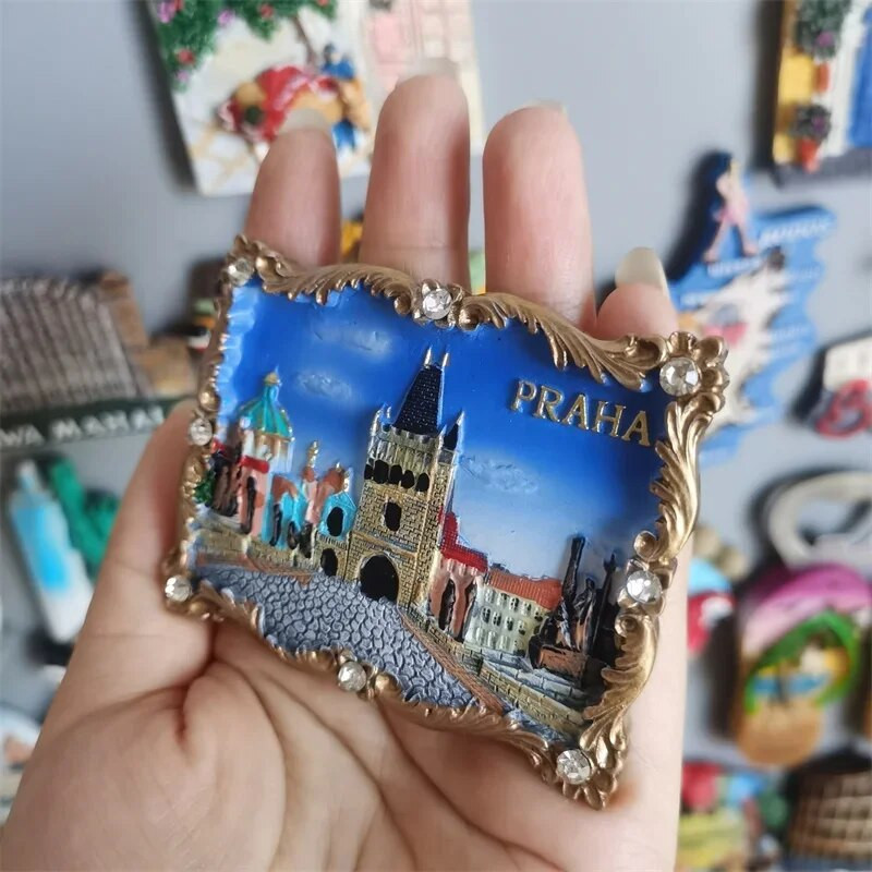 Магнити за хладилник Ронда Верона Италия Прага Ронда Гърция Бразилия Доминика Дубай Рим Тенерифе Тайланд Малдиви Мексико Турция стикер