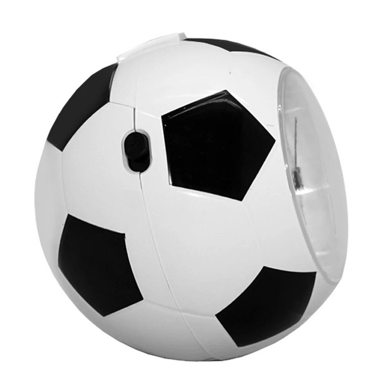 Футболен креативен настолен часовник Опростен студент Безшумен будилник Домашен работен плот Сладък детски анимационен филм Забавно време Английски часовник