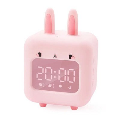 Παιδικό Ξυπνητήρι Cute Rabbit Ψηφιακό Ξυπνητήρι για Παιδιά Φως νύχτας Ρολόι δίπλα στο κομοδίνο Sleep Trainer Υποστήριξη Κάρτα SD Δώρα για παιδιά