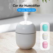Mini humidificateur d`air portable USB avec lumière LED, diffuseur d`huiles essentielles, brumisateur pour la maison et la voiture, vapeur pour le visage, sortie USB 5V, 220ml