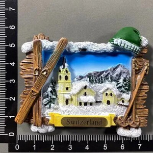 Ελβετία Μαγνήτες Ψυγείου Swiss Lovely Wooden House Ρολόι Κούκος Αλπικό Μαγνητικό Ψυγείο Αυτοκόλλητα Αναμνηστικό Ταξιδιωτικό δώρο