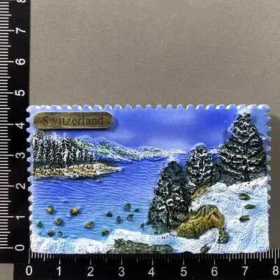 Швейцария Магнити за хладилник Swiss Lovely Дървена къща Часовник с кукувица Alpine Magnetick Стикери за хладилник Сувенир Подарък за пътуване