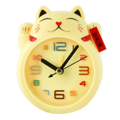 Creative Cartoon Lucky Cat Ξυπνητήρι Μίνι διακόσμηση τραπεζιού Φοιτητής χαριτωμένο πλαστικό