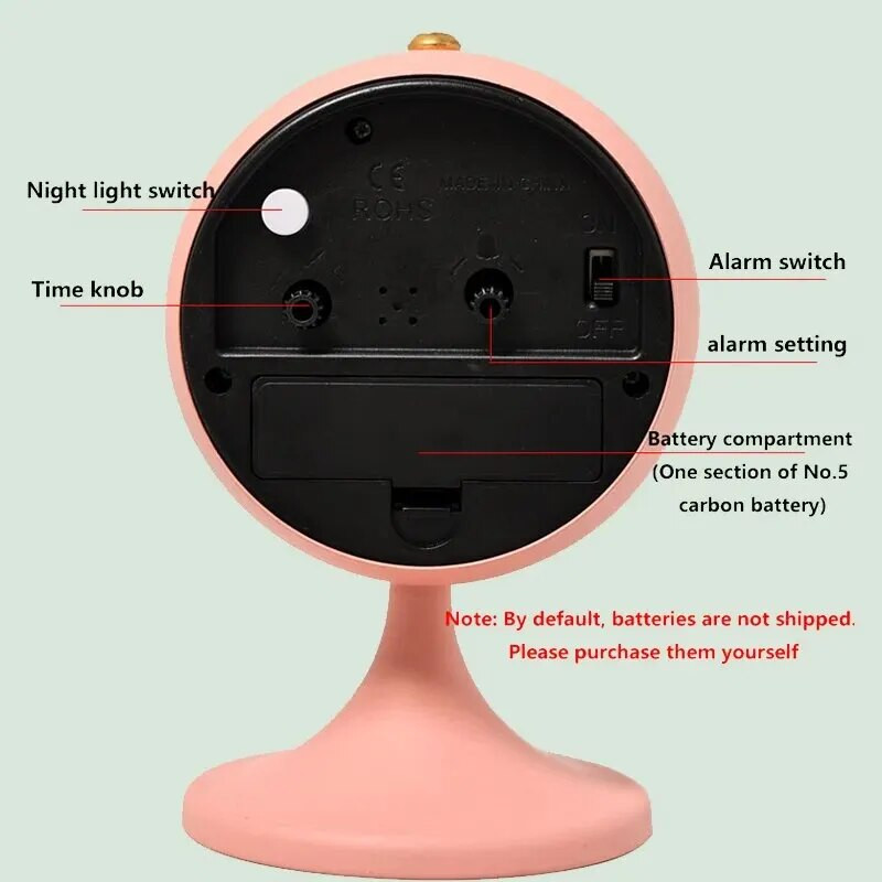 1 бр. Опростен декоративен метален глазурен процес Будилник Настолен принощен часовник Светлинен Луксозен светлинен часовник със стрелка (без бат