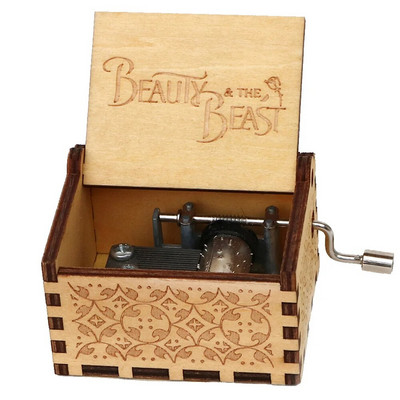 Καυτό μενταγιόν Παιχνίδι Beauty And Beast Ξύλινο Χέρι Χριστουγεννιάτικο Μουσικό Κουτί Κλασικό Σκαλιστικό Δώρο Πρωτοχρονιάς ή Γενεθλίων για Φίλο κουπόνι