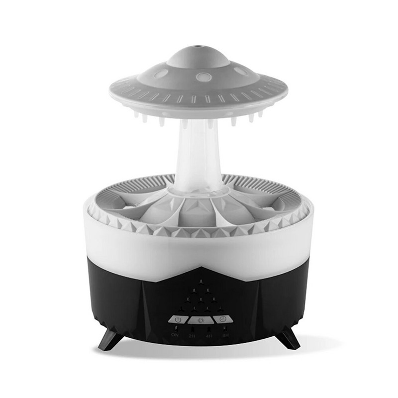 Humidificateur avec lumière LED, effet pluie et nuage, diffuseur d`huiles essentielles, aromathérapie, son goutte d`eau et 7 документа