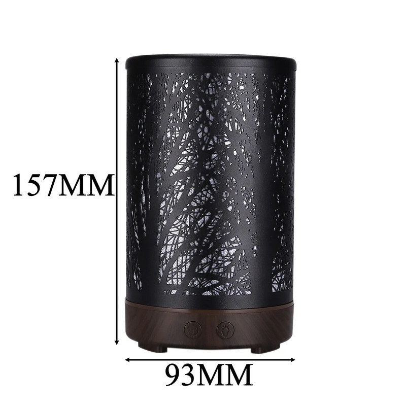 Humidificateur d`ir ultrasonique à brume fraîche avec 7 couleurs changeantes, difuzorius d`arôme, huile essentielle, ansambliai de difuzoriaus de roseau LED