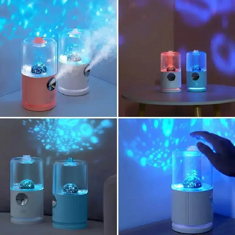 Mini diffuseur d`arômes pour voiture, humidificateur d`air à ultrasons, aste par USB, lampe LED absorbe ouissante, projection, 400ml