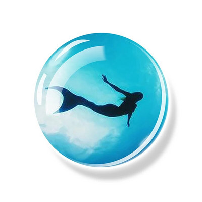 Sea Turtle Fridge Magnet Shark Dolphin Starfish Seahorse 30mm Γυάλινο Μαγνητικό Αυτοκόλλητο Διακοσμητικό Ψυγείο Αναμνηστικά Ωκεανού