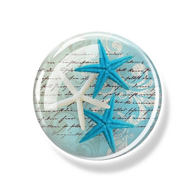 Sea Turtle Fridge Magnet Shark Dolphin Starfish Seahorse 30mm Γυάλινο Μαγνητικό Αυτοκόλλητο Διακοσμητικό Ψυγείο Αναμνηστικά Ωκεανού