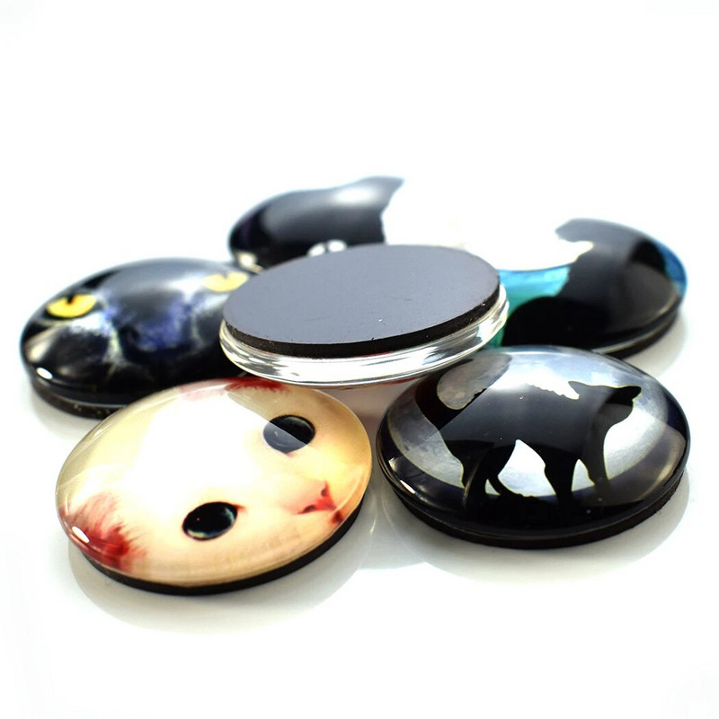 Морска костенурка Магнит за хладилник Акула Делфин Морска звезда Морско конче 30MM Стъклен магнитен стикер Декоративен хладилник Океански сувенири