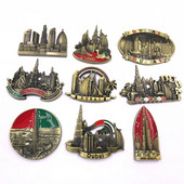 Ψυγείο Magnet Dubai Metal Refrigerator Αυτοκόλλητο Sailing Hotel Emirates Alloy Halifa Tower Scenic Magnet Ψυγείο Διακόσμηση σπιτιού