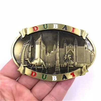 Ψυγείο Magnet Dubai Metal Refrigerator Αυτοκόλλητο Sailing Hotel Emirates Alloy Halifa Tower Scenic Magnet Ψυγείο Διακόσμηση σπιτιού