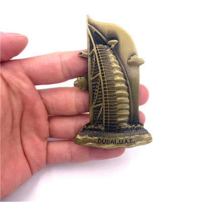 Ψυγείο Magnet Dubai Metal Refrigerator Αυτοκόλλητο Sailing Hotel Emirates Alloy Halifa Tower Scenic Magnet Ψυγείο Διακόσμηση σπιτιού