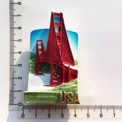 US Fridge Stickers Florida San Francisco Golden Gate Bridge Chicargo Boston Hawaii California Souvenirs America Fridge Magnets