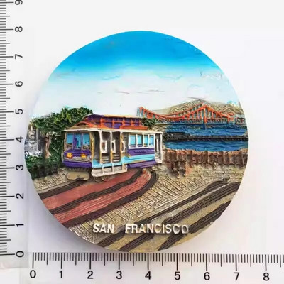US Fridge Stickers Florida San Francisco Golden Gate Bridge Chicargo Boston Hawaii California Souvenirs America Fridge Magnets