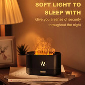 Diffuseur d`arômes de flamme de simulation 3D, lampe, humidificateur homestique, diffuseur d`huiles essentielles, diffuseur de parfum, pièce USB, έγγραφο μοναδικό