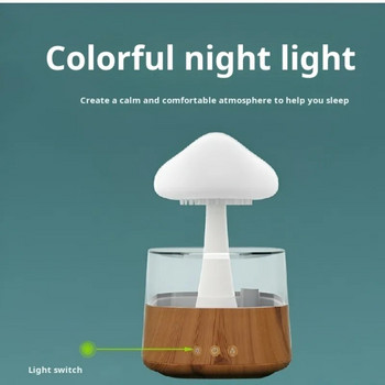Humidificateur intelligent en forme de pièce, appareil à bruit blanc et goutte de pluie colorée pour dormir