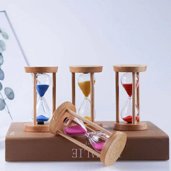 1/3/5 минути нов дървен пясъчен часовник мини декорация за работен плот пясъчен часовник креативни таймери пясъчен часовник пясъчен часовник кухня за подарък за деца