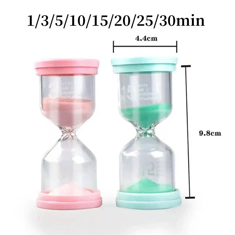 Стъклен пясъчен часовник 1/3/5/10/15/20/25/30 минути Пясъчен часовник Пясъчен таймер Настолен орнамент Пясъчен часовник Деца Детски подаръци Декорация на дома