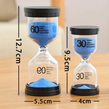 Νέο Sand Timer 6 Colors Κλεψύδρα 1/3/5/10/15/30/60 Sandglass Timer Ρολόι Ρολόι Δώρο Παιδικό Χρονόμετρο άμμου Ώρα Διακόσμηση σπιτιού