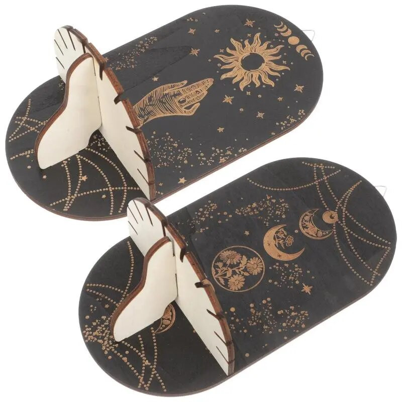 Кристален рафт Дисплей Стенна стойка Дървена основа за носач Плаващи рафтове Декоративен стил Бохемска висяща стойка Декорация на стена