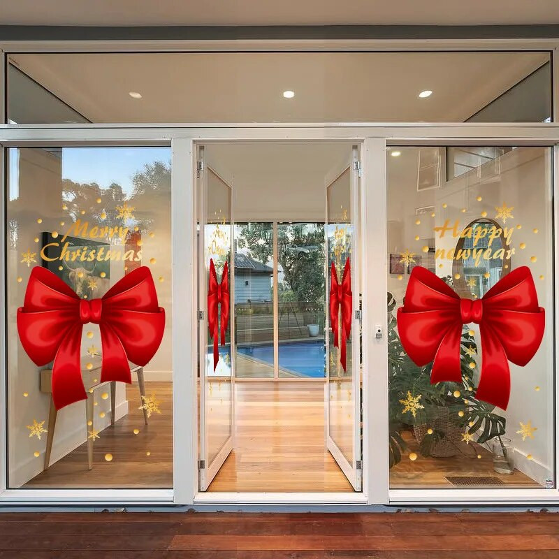 Весела Коледа Стикери за прозорци Стикери за стена Коледни стикери Коледна украса за дома, търговски център, магазин, офис прозорец